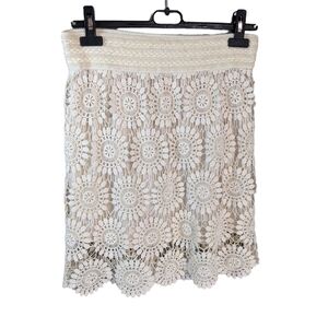 Blue island women's crotchet skirt with lining size L/XL